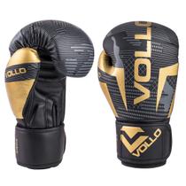 Luva de Boxe Vollo Muay Thai Kickboxing Training 14oz Preta, Cinza e Dourada Luva de Boxe Vollo Muay Thai Kickboxing Training 14oz Preta, Cinza e Dourada