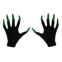 Luva de Bruxa Unhas Horripilantes com Glitter