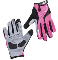 Luva de Ciclismo Dedo Longo Skin Air Gel Rosa e Preto