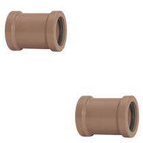 Luva De Correr 20Mm Pvc Encanamento Conexão Kit 02 Un