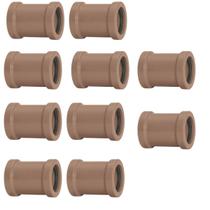 Luva De Correr 20Mm Pvc Encanamento Conexão Kit 10 Un