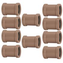 Luva De Correr 25Mm Pvc Encanamento Conexão Kit 10 Un