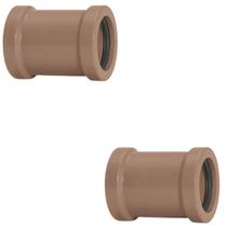 Luva De Correr 32Mm Pvc Para Encanamento Conexão Kit 02 Un