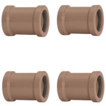 Luva De Correr 50Mm Pvc Encanamento Conexão Kit 04 Un