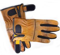 Luva de Couro Feminina Motociclista - Estonada (Marrom)