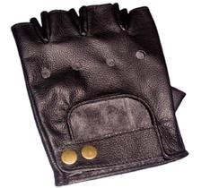 Luva De Couro Meio Dedo Motociclista Tática Dirigir M - 2 rodas