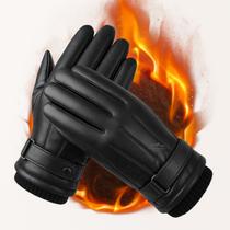 Luva de Couro Motoqueiro Térmica Forrada Antiderrapante Inverno Luva de Couro Motoqueiro Térmica Forrada Antiderrapante Inverno