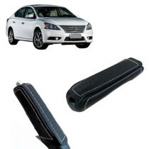 Luva de Couro Proteção alavanca freio de mâo Nissan Sentra Sl 2014 a 2020 Luva de Couro Proteção alavanca freio de mâo Nissan Sentra Sl 2014 a 2020