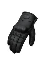 Luva de Couro X11 Route 2 Preta Moto Motociclista Custom Harley