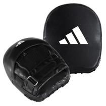 Luva de Foco Curta em couro adidas Elite Mini Mitt Square PRETA E BRANCA Luva de Foco Curta em couro adidas Elite Mini Mitt Square PRETA E BRANCA