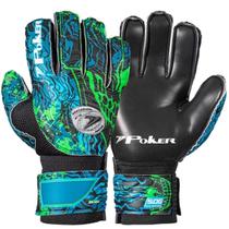 Luva de Goleiro Futebol de Campo Skull Adulto Semi Profissional Multiterreno Poker 01026