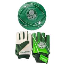 Luva De Goleiro Infantil DRB + Bola Palmeiras Verde