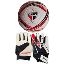 Luva De Goleiro Infantil DRB + Bola São Paulo Luva De Goleiro Infantil DRB + Bola São Paulo