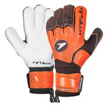Luva de Goleiro Poker Campo Profissional Ortho Vulcan II Laranja e Preto - Adulto