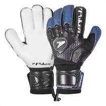 Luva de Goleiro Poker Campo Profissional Ortho Vulcan II Preto e Marinho - Adulto