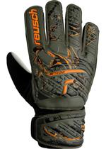 Luva de Goleiro Reusch Attrakt Starter Solid - Preto Laranja Luva de Goleiro Reusch Attrakt Starter Solid - Preto Laranja