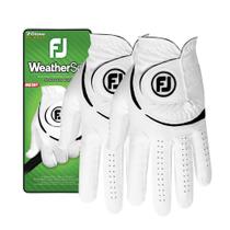 Luva de golfe FootJoy WeathersOf, pacote com 2, para homens, branca, tamanho M