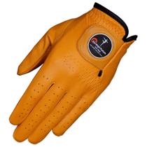 Luva de golfe masculina OptiColor em couro premium laranja M/G Luva de golfe masculina OptiColor em couro premium laranja M/G