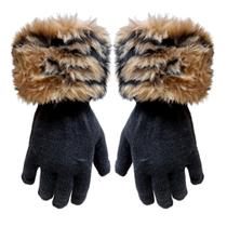 Luva De Lã Feminina Com Pelinho No Punho Linha Top Gold Luva De Lã Feminina Com Pelinho No Punho Linha Top Gold