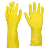 Luva De Latex Amarela Multiuso Forrada Antiderrapante Impermeável Para Limpeza Louça Faxina Jardinagem Luva De Latex Amarela Multiuso Forrada Antiderrapante Impermeável Para Limpeza Louça Faxina Jardinagem