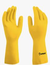 Luva de látex amarela para limpeza tamanho m (08) - imbat