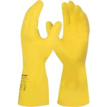 Luva de Látex Amarela Verniz Silver Volk CA 16312