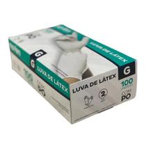 Luva De Látex Branca Com Pó Inoven Tamanho G Luva De Látex Branca Com Pó Inoven Tamanho G