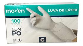 Luva De Látex Branca Com Pó Inoven Tamanho G