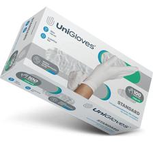 Luva de latex branca com po standard Luva de latex branca com po standard