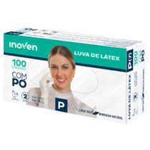 Luva De Látex Com Pó Descartável Para Procedimentos Caixa Com 100 Unidades Inoven - CA 45332