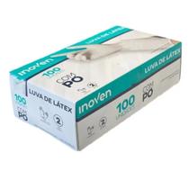 Luva de Látex com Pó PP - 100 Unidades - Inoven