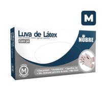 Luva de Látex Com Pó Tamanho M Com 100 unidades Nobre Luva de Látex Com Pó Tamanho M Com 100 unidades Nobre