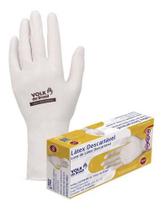 Luva De Látex Descartável Branca - 100 Unidades