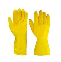 Luva de Látex Emborrachada Multiuso Amarela Média Sanro