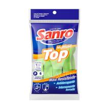 Luva de Látex Emborrachada Multiuso Verde P Sanro