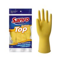Luva de Látex Forrada Amarela Top 9-XG da Sanro
