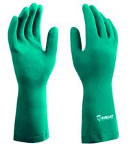 Luva De Latex Forrada Verde N7 Multiuso Limpeza Geral