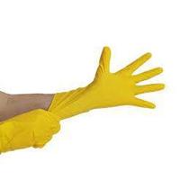 Luva de latex multiuso amarela tamanho gg