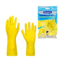 Luva de Látex Multiuso Flocada Flexível PMG Ideal para Limpeza