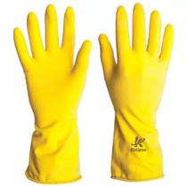 Luva de Látex Multiuso Limpeza Geral Amarela Kalipso CA13959 Luva de Látex Multiuso Limpeza Geral Amarela Kalipso CA13959