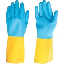 Luva de Látex/Neoprene Grande, Amarela e Azul, LNV 300 VONDER: Proteção Confiável e Conforto