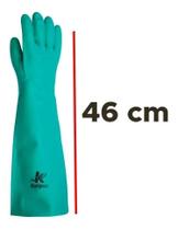 Luva De Latex Nitrilico Verde Kalipso Cano Longo 46 Cm KA-15