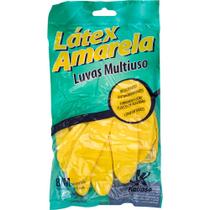 Luva de Látex Padrão Tamanho M Amarela Luva de Látex Padrão Tamanho M Amarela