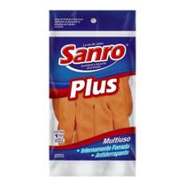 Luva de Látex Plus Tamanho M Multiuso Laranja Luva de Látex Plus Tamanho M Multiuso Laranja