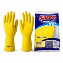 Luva de Látex Proteção Multiuso Fit Tam P Sanro