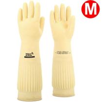 Luva de Látex Ranhurada Volk cor Natural 40cm Tamanho Mebraço. Excelente resistência e durabilidade.