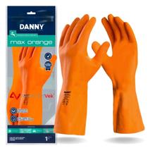 Luva de latex reforcada max orange ca 11286 danny