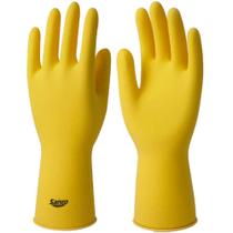 Luva de Látex Sanro Forrada Amarela Top Tamanho 7 M Kit 5 par Luva de Látex Sanro Forrada Amarela Top Tamanho 7 M Kit 5 par