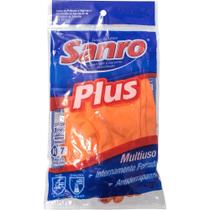 Luva de Latex Sanro M Plus Laranja Luva de Latex Sanro M Plus Laranja