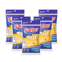 Luva De Látex Sanro Multiuso Amarela Kit 5